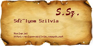 Sólyom Szilvia névjegykártya